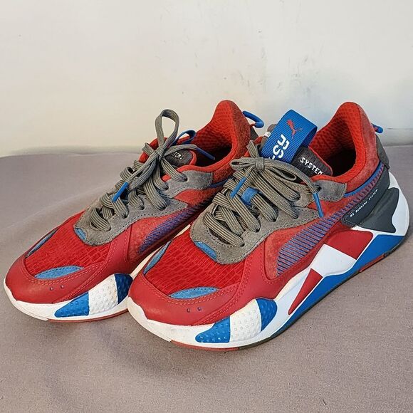 PUMA RS-X Running System Sneakers Athletic Shoes Red Blue Gray Retro Style US 5C - Picture 4 of 6